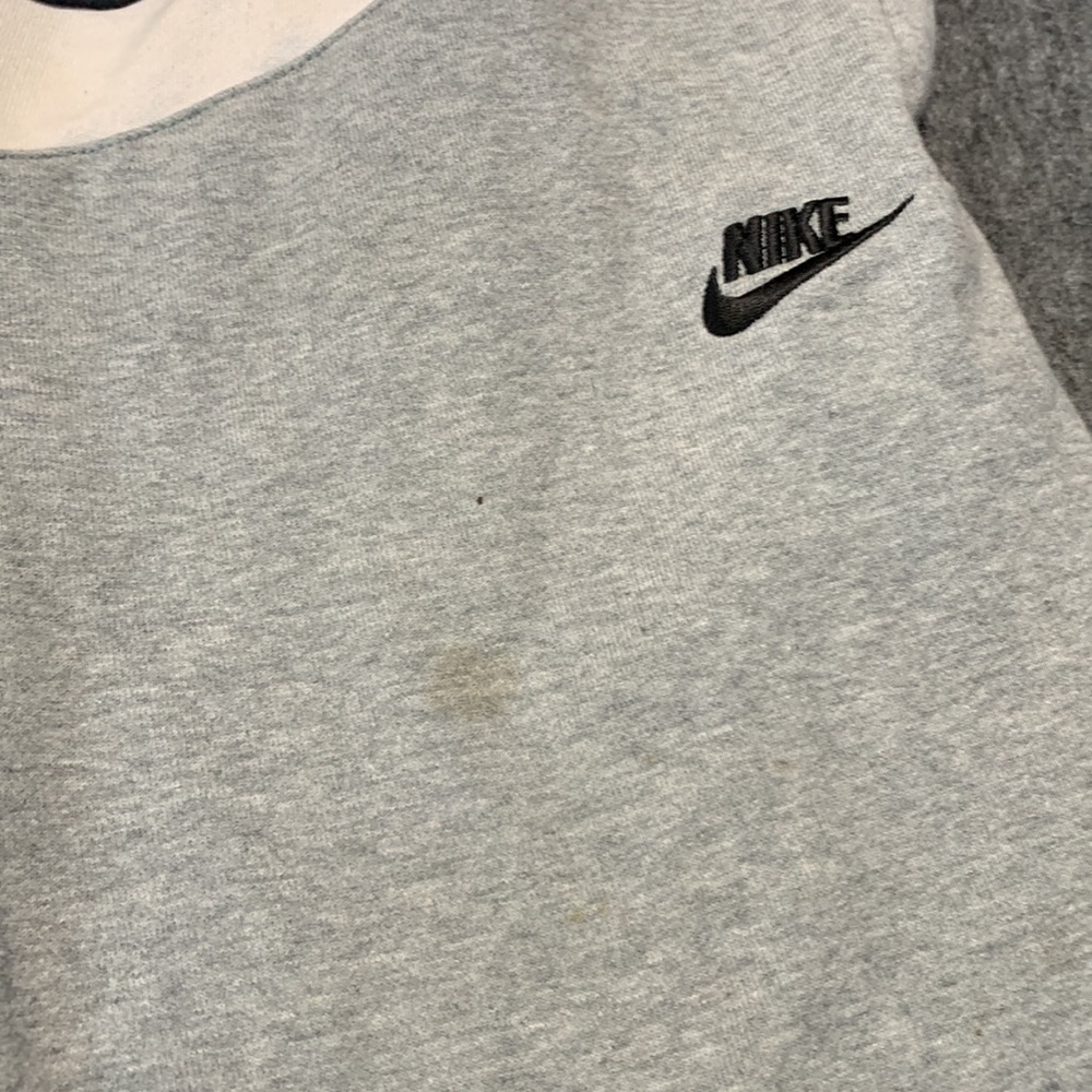 Nike Big Swoosh French Terry Black & Gray Shorts - Picture 3 of 7
